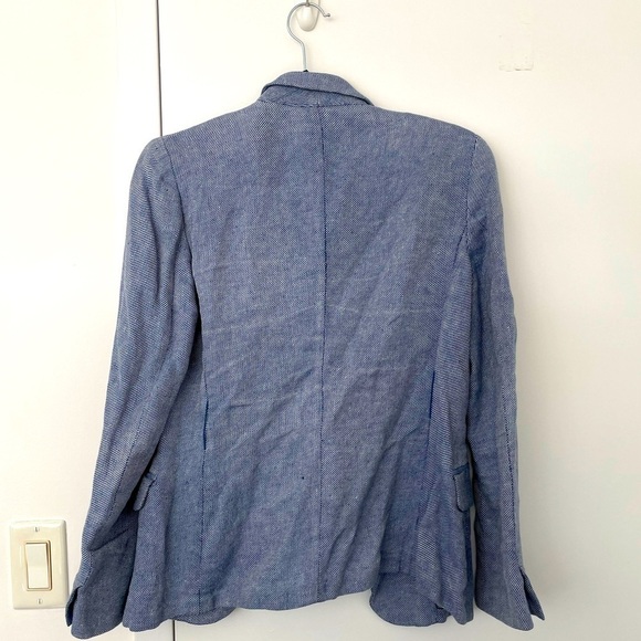 Max Mara women periwinkle linen blazer jacket - Picture 2 of 9